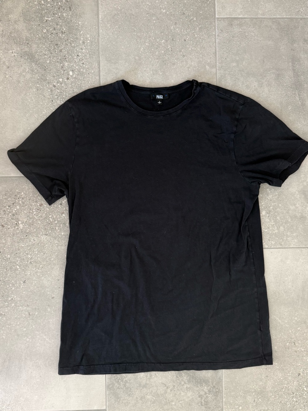 PAIGE Men's Black Short Sleeve Crew Tee
